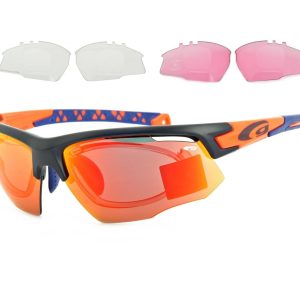 Rowerowe Przeciwsłoneczne okulary sportowe korekcyjne 3 komplety soczewek GOGGLE E636-4R