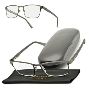 Plusy +2.75 Męskie okulary do czytania korekcyjne ST330 ze skazą