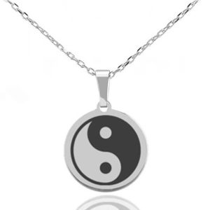 Damski Naszyjnik na Łańcuszku z Symbolem Yin Yang ze Srebra pr. 925