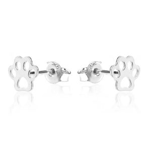 Srebrne kolczyki łapki