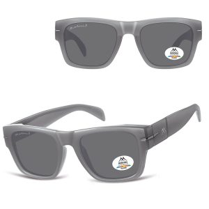 Szare prostokątne okulary przeciwsłoneczne z polaryzacją MP189C