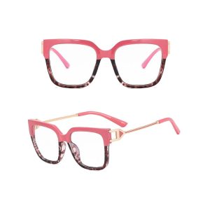 Damskie kwadratowe okulary zerówki do komputera BLUE LIGHT z flexami 25130E