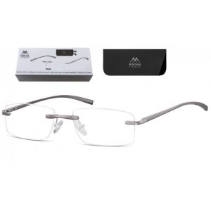 Patentki Bezramkowe Asferyczne Okulary aluminiowe do Czytania Montana MR68A moc: +3