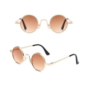 Okulary przeciwsłoneczne stalowe Okrągłe Lenonki UV400 SKK-01G