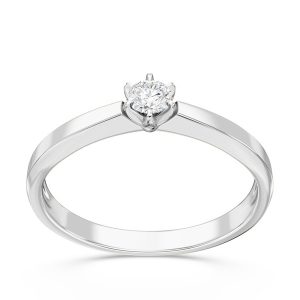 Pierścionek zaręczynowy z białego złota z brylantem CP-2410B