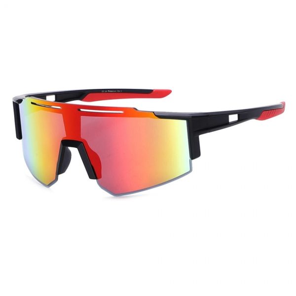 Sportowe okulary przeciwsłoneczne lustrzanki z filtrem UV400 Black/Red SVM-11D