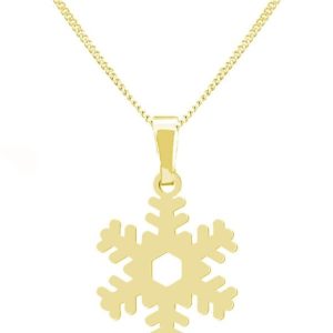 Naszyjnik Śnieżynka II - 24k złocenie