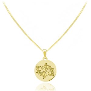 Srebrny Naszyjnik Karpie Koi - 24k złocenie