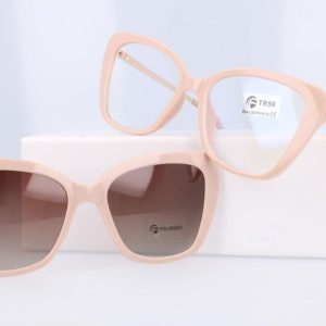 Damskie okulary do komputera z nakładką przeciwsłoneczną Clip-on 25115B