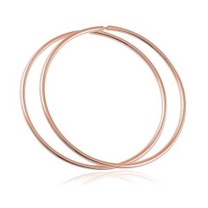 Kolczyki koła - 50mm - rose gold
