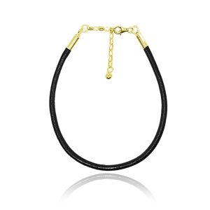 Bransoletka Rzemień z okuciami - 24k złocenie