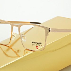 Złote oprawki okulary optyczne korekcyjne Montana MM604D