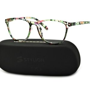 Damskie Okulary do Czytania moc: +3,5 w kwiatki ST312 ze skazą