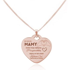Naszyjnik Serce Ardena II - dla Mamy - rose gold