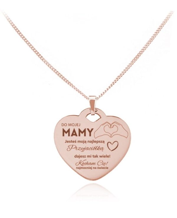 Naszyjnik Serce Ardena II - dla Mamy - rose gold