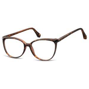 Okulary zerówki Kocie oczy oprawki korekcyjne medium AM67A panterka