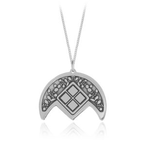 Srebrny naszyjnik Mokosz Lunula - grawer