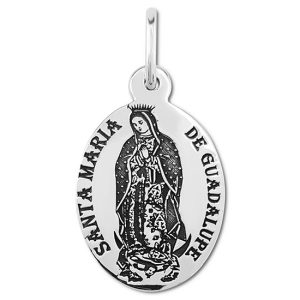 Medalik srebrny z wizerunkiem Matki Bożej z Guadalupe _01