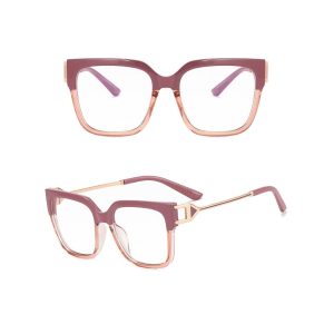 Damskie kwadratowe okulary zerówki do komputera BLUE LIGHT z flexami 25130A