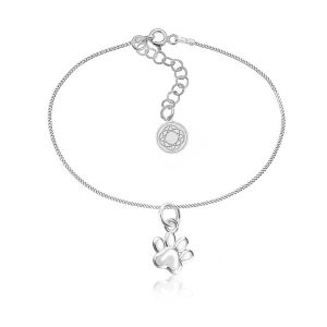 Srebrna bransoletka łapka