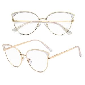 Okulary kocie do komputera damskie z filtrem BLUE Light zerówki Flex 25100C
