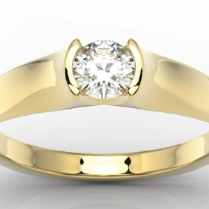 Pierścionek z żółtego złota z cyrkonią BP-2636Z