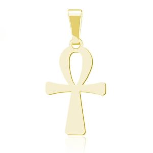 Wisiorek krzyż Ankh - 24k złocenie