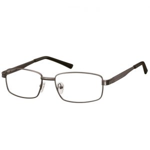 Męskie Oprawki korekcyjne zerówki okulary metalowe 639 grafitowe
