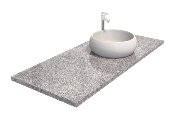 Blat łazienkowy z granitu Bianco Crystal 3cm