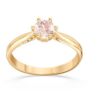 Pierścionek z żółtego złota z morganitem AP-6640Z