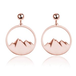 Kolczyki góry - rose gold