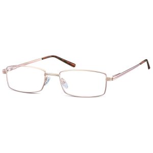 Oprawki korekcyjne zerówki okulary prostokątne metalowe 510F różowe złoto