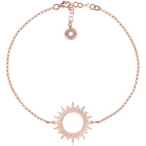 Srebrna bransoletka Salina - Słońce - rose gold