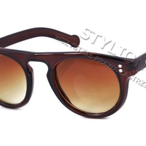 Okulary okrągłe przeciwsłoneczne COCOIM CO-442B brązowe