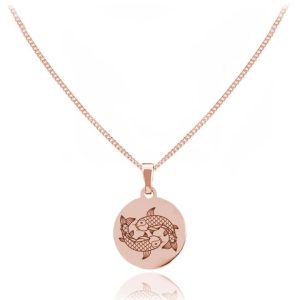 Srebrny Naszyjnik Karpie Koi - rose gold