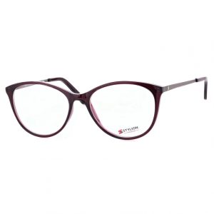 Damskie Okulary zerówki korekcyjne oprawki kocie oczy STAC-27E fioletowe