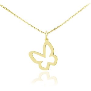 Naszyjnik Primavera - Motyl - 24k złocenie