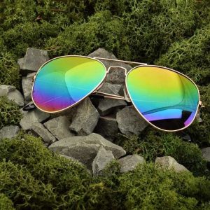 Okulary Pilotki Aviator Lustrzanki 2163M