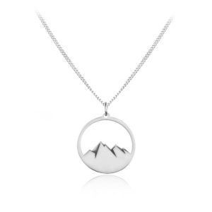 Naszyjnik ze srebra pr. 925 - Góry - grawer