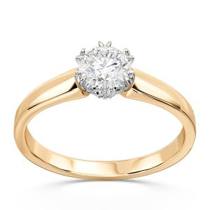 Pierścionek ze złota z brylantem 0,50ct F/VVS1, BP-2150ZB