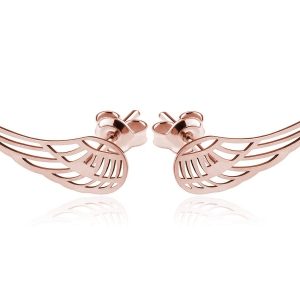 Kolczyki Wera - Skrzydła - rose gold