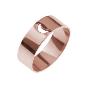 Obrączka srebrna Luna - rose gold