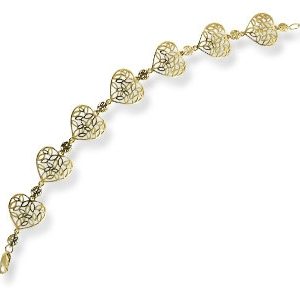 Bransoleta w kształcie serc ze złota LPBr-31Z-R