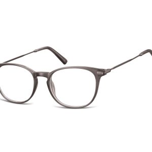 Okulary zerówki korekcyjne optyczne owalne AC3E szare