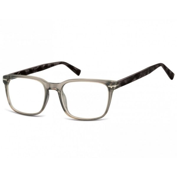 Okulary oprawki korekcyjne Nerdy zerówki Sunoptic CP119A szare transparentne