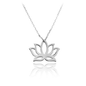 Srebrny naszyjnik Lotos