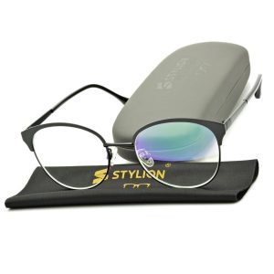 Damskie kocie okulary zerówki z antyrefleksem ST318A moc: 0.00 czarne