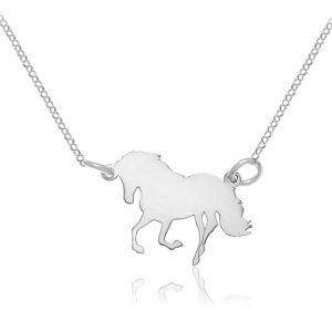Srebrny naszyjnik Konik w galopie - grawer