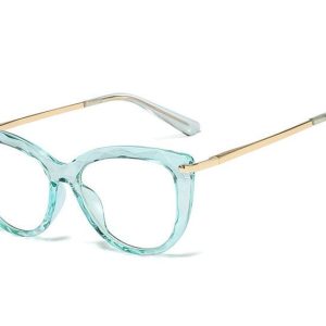 Okulary kocie do komputera damskie z filtrem BLUE Light zerówki 2571-4