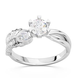 Pierścionek z białego złota z diamentami CP-68B-G/Si1-F/VS